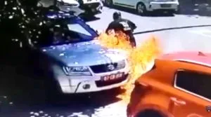 Уапсен човекот што запали две возила на Амбасадата на Бугарија